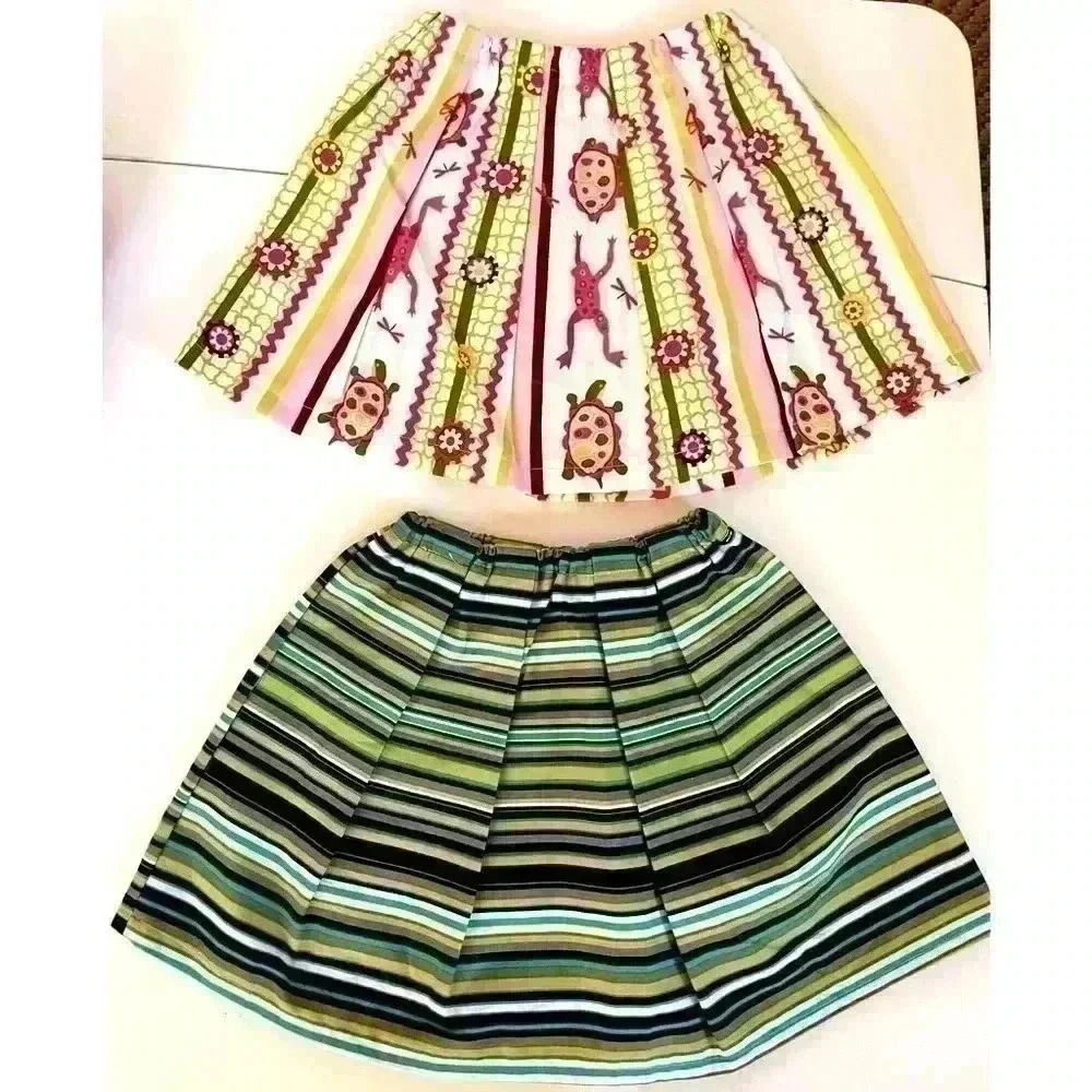 Two Girl’s Size 2/3T  Pleated Skirts by Jack and Willa Designs